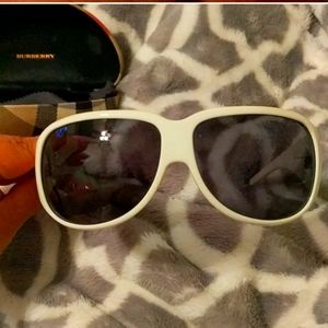 Burberry white sunglasses